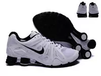 shox turbo+ 13 nike hommes chaussures pas cher white black